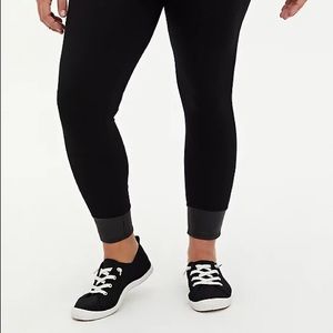 NWOT TORRID LEGGINGS W/ FAUX LEATHER CUFF SIZE 3